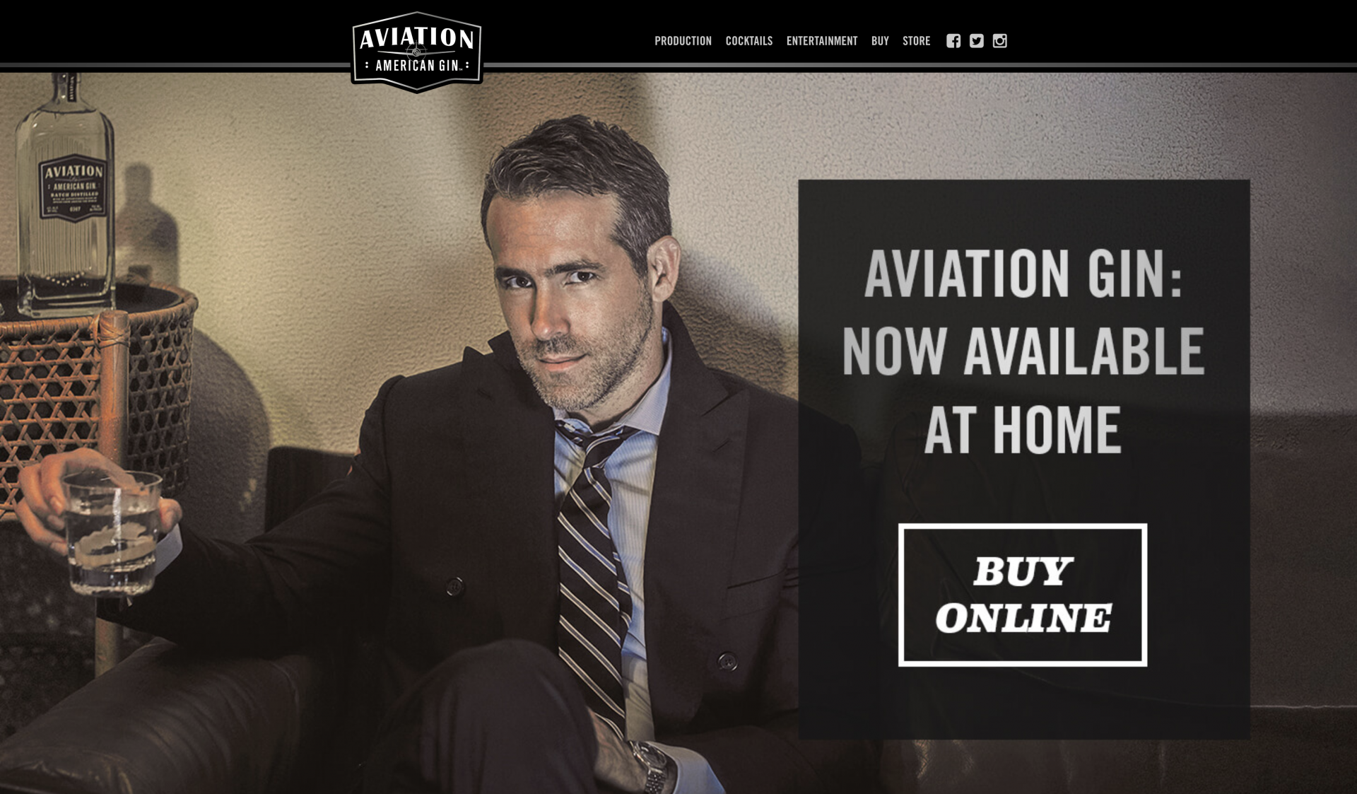 He brand. Aviation Gin. Ryan Reynolds Aviation.